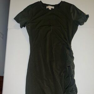 Michael Kors Dark Green Short Sleeve Top